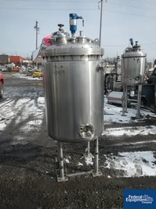 132 gallon Precision Stainless reactor, 316L Stainless Steel, bolt on dish top, dish bottom, 45 psi @ 300&deg;F