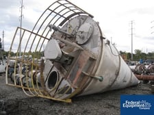 353 cu.ft. J.h. Day #MBX3530, nauta mixer, 304 Stainless Steel, 130" inner dia.x 199" dp.cone, flat top, 64