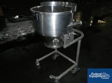 Glatt #Roto, granulator bowl attach, Stainless Steel with bottom disc & sample port, on cart, #41153