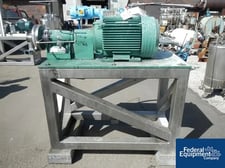 180 GPM @ 190' TDH, Tri-Clover #SP218TPVT-S, Stainless Steel, 2" x 1.5", on base w/60 HP, 230/460 V.explosion