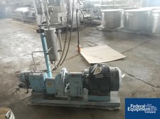 150 GPM, Waukesha #5060, rotary lobe positive displacement, Stainless Steel const, 2" inlet/outlet, 20 HP