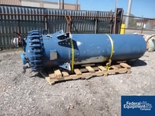 600 gallon Tycon, glass lined receiver, 36" dia.x 11' straight side, removable dish top, dish bottom, 50 psi