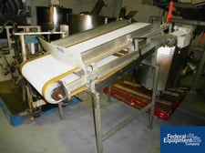 19" wide x 5' long, Inclined perforated belt conveyor, .75 HP motor, #43016