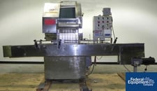 King #SC6L, slat counter, to 120 bottles/min, pin index, 4" W x 114" L table, indexing conveyor, 10K