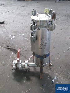 8" York #HSST113F2FX2F-90R, Stainless Steel basket filter, 8" dia.x 18" deep, 150 psi @ 225°F, #43205