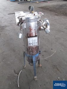8" York #HSSB113F-RSCPP-CRN, basket filter, Stainless Steel, 8" diameter x 18" deep, 150 psi @ 225°F, #43217