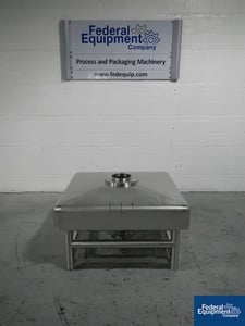 17 cu.ft., GEA, Stainless Steel 500 liter bin, 48" x 48" x 6" straight side x 12" cone bottom, 8" top/8"