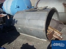 525 gallon Stainless Steel Tank, 48" dia.x 70" straight side, open top, flat sloping bottom, 3" bottom