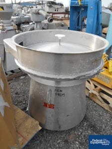30" Russell Finex #26070LDAES, Stainless Steel sieve, single deck, 1.5 HP, 230/460 V., on base, casters