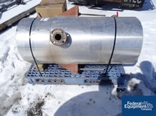 80 gallon International Sheet Metal Inc., Stainless Steel receiver, 4' dia.x 5' str.side, dish top/bot, 50