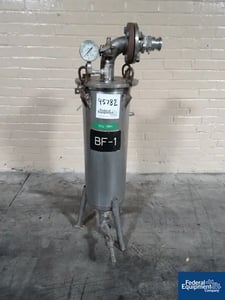 8" Basket Filter, Stainless Steel, 8" filter, 8" diameter x 24" deep basket, 150 psi @ 400°F, #45782