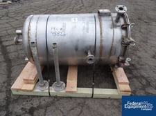 125 gallon Expert Industries, Stainless Steel tank, 30" dia. x 45" straight side, flat top, dish bottom, on