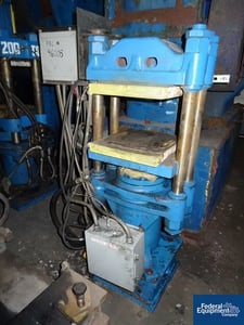 62.8 Ton, F H Malony, 4-post mold.press, 200 ton rerated to 62.8 ton capacity, 16" x 16" elec.htd.platens