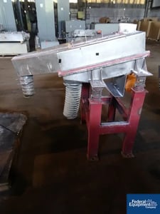 16" x 28" Martin #CD18.910, Stainless Steel Vibro-screener, sgl.deck on stand, 35 KW, 230/460 V.vibro motor
