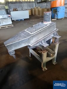 16" x 28" Martin #CD18.910, Stainless Steel Vibro-Screener, sgl.deck on stand, 35 KW, 230/460 V.vibro motor