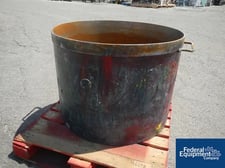 125 gallon 36 diameter x 29" straight side, Carbon Steel Mix Tank, open top, flat bottom, #46652