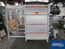 2460 sq.ft., Alfa-Laval #M20-MFG, .5mm thk.x 1220mm wide Stainless Steel pla, 150 psi @ 150 Degrees