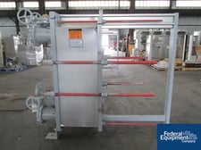 1630 sq.ft., Alfa-Laval, A15-BFG, (204) .5mm thk.x 612mm wide Stainless Steel plates, 150 psi @ 150&deg;F, NB