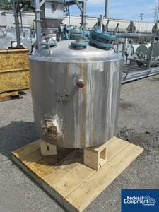 100 gallon Pfaudler, 316 Stainless Steel, 32" dia.x 25" str.side, dish top/bttm, 50 psi & FV @ 350°F int
