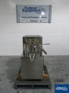 Fuji Paudal #QJ-400, Stainless Steel Marumerizer, 400mm dia.jacketed bowl w/grooved disk, 2.2 KW, 380
