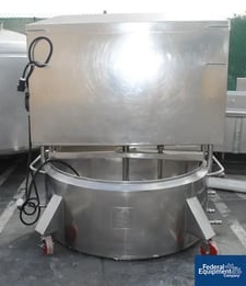 198.12 gallon DCI, Stainless Steel reactor, 750 liter, open top, flat bottom, jacketed 115 psi @ 347&deg;F, top