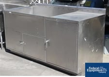Washing Table, Stainless Steel, 74" x 32", dual 48" x 28" x 14" D sinks, on base, #47481