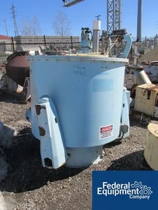48" x 39" Sanborn, perf.basket, Stainless Steel, top load, bottom unload, feed pipe, sgl.act.plow disch, cake