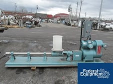 Moyno #1804L-SSO, Progressive Cavity Pump, Stainless Steel, 3" dia.x 60" L barrel, on base, 15 HP, 230/460