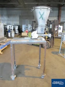 Cart, K-Tron #F-1, 2" dia.x 24" L screw, Stainless Steel, Carbon Steel cart, 52" discharge hgt, .5 HP DC