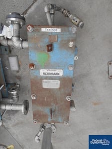 88 sq.ft., Tranter Ultramax #U-020-M-08-HS-46, Stainless Steel welded plate heat exchanger, 100 psi @ 210