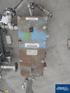 88 sq.ft., Tranter Ultramax, U-020-M-08-HS-46, Stainless Steel welded plate heat exchanger, 100 psi @ 210&deg;F