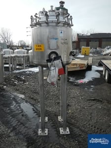 Image for 46.23 gallon Precision Stainless, 175 liter reactor, 316L Stainless Steel, bolt-on dish top, dish bottom, 45 psi, jacketed 100 psi, NB #1718, #40456