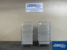 Image for Stainless Steel Truck Oven Carts, approx. 24" x 52" x 72" high w/plastic trays (2 available), #2748-57