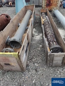 100 sq.ft., 75 psi shell, 75 psi tube, Union Carbide Karbate Heat Exchanger, (31) 1" diameter x 152" long