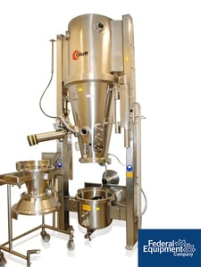 Glatt #GPCG15, fluid bed dryer granulator, Stainless Steel, 10-bar shock rated w/68 liter top spray insert