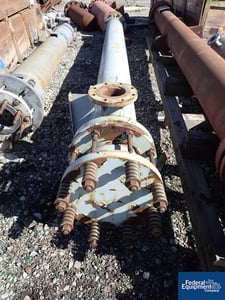 70 sq.ft., 75 psi shell, 75 psi tube, Carbone Heat Exchanger, 10" dia. x 144" long shell, 1992, #2925-4