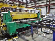 .375" x 10' Wysong #1038, mechanical shear, 15 HP, 50 SPM, PC100 CNC Back Gauge, 1996