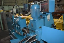 Sinico #TC60/SL1200, shuttle type facing & centering machine, hydraulic bar feed, (2) workheads, large