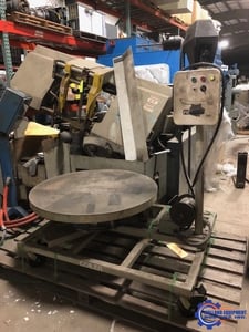 1200 lb. Durant #R1250, uncoiler, 50 RPM, 42" dia. turn table