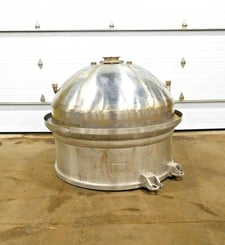 400 gallon J C Pardo & Sons #1273, 304 Stainless Steel kettle, 110 psi, 54" diameter x 44" deep, 6" flanged