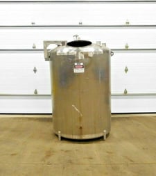 400 gallon Cherry Burrell, Stainless Steel mixing tank with mixer, 17" manhole, 50" diameter x 54" straight