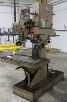 2' -6" HTC Johanson #300, power elevation, air clamping, front work table, rear work base, 220 V., 1981, ag