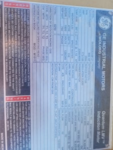 800 HP 3600 RPM General Electric, Frame 5810S/5811S, weather protected enclosure type 2, SB, new, 2300/4000