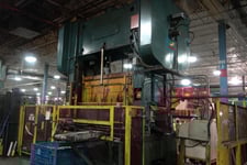 400 Ton, Brown & Boggs #SS2-400-96-48, straight side double crank press, 14" stroke, 27" Shut Height, 10"