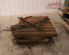 56" x 36" Rotary Table, 6 T-slots, 7/8" T-Slot Throat, 1-3/8" T-Slot Base,