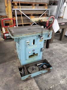 1/16" - 1-1/2" Davis #15, keyseater, 20" x31" table, air operated table feed, 2 HP, 1971