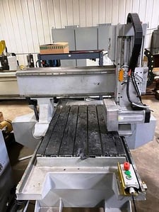 Moving Gantry Table Saw, 35" x 23-3/4" table, 9-1/2" under rail, 8" blade, 8000 RPM, automatic lube system