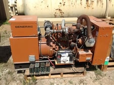 31 KW Generac, Natural gas, 1-phase, 1800 RPM, 577 hours, breaker, brushless exciter, skid