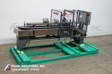 Jones #IMV5, semi-automatic, intermittent motion, vertical tuck cartoner, 10-45 cartons per minute, relay