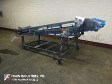 25-1/2" wide x 10.5' long, Inclined cleated conveyor, food grade, 3/4 HP motor, 51" discharge height